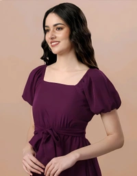 Party Dress - Wine Berry, L, Free
