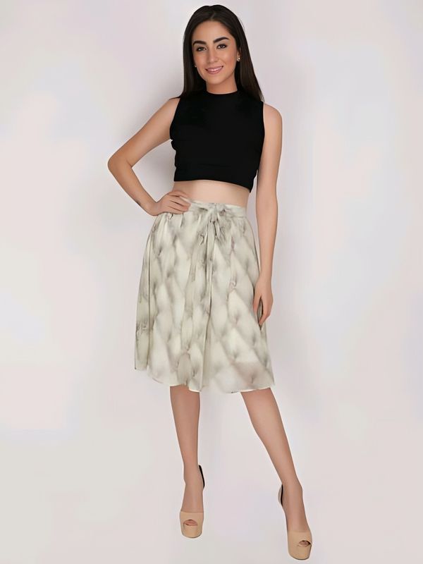 Printed Maxi Skirt - Multicolor, 28, Free