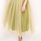 Double layer Skirt - Wheat, 28, Free