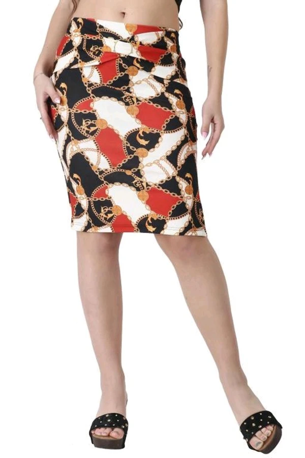 Front Slit Skirt - Multicolor, 28, Free