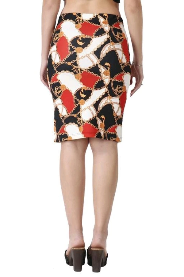Front Slit Skirt - Multicolor, 26, Free
