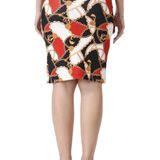 Front Slit Skirt - Multicolor, 26, Free