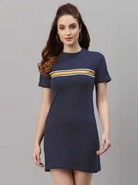 Cotton Printed Short dress - Tuna, M, Free