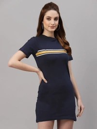 Cotton Printed Short dress - Tuna, M, Free