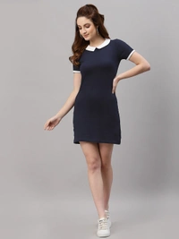Cotton Printed Short Dress - Tuna, S, Free
