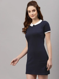 Cotton Printed Short Dress - Tuna, S, Free