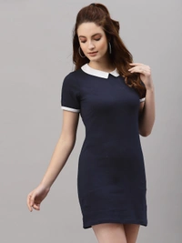 Cotton Printed Short Dress - Tuna, S, Free