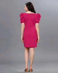 Elegant Classy Dress - Cerise Red, S, Free