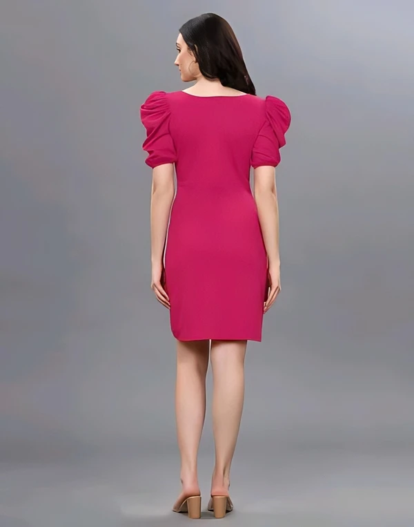 Elegant Classy Dress - Cerise Red, M, Free