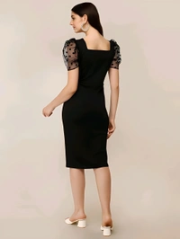 Partywear Dress - Black, L, Free
