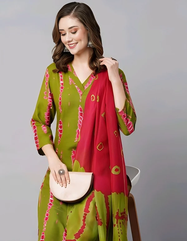 Kurta & Trouser With Dupatta Set - Hacienda, 4XL, Free