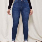 Stretchable Casual Jeans - Navy Blue, 28, Free
