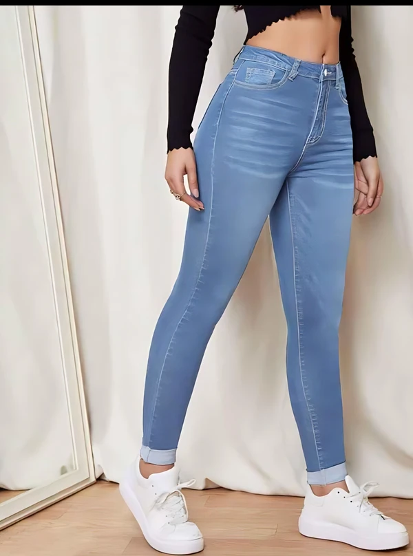 Stretchable Casual Jeans - Blue, 26, Free