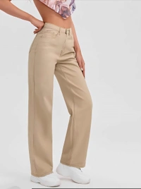 Bell Bottom Jeans - Beige, 30, Free