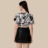 Trendy Crop Top - Multicolor, XL, Free