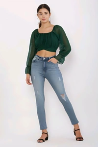 Stylish Top - Te Papa Green, S, Free