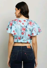 V Neck Top - Botticelli, S, Free