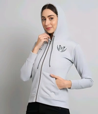 Printed Hoodie - Gray Suit, S, Free