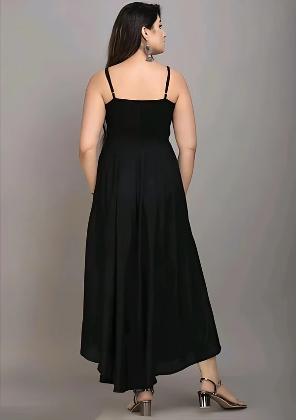 Fashionable Maxi Dress - Black, S, Free