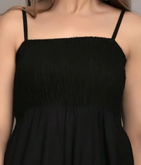 Fashionable Maxi Dress - Black, XL, Free