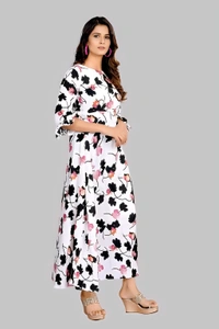 Crepe Maxi Dress - White, XS, Free