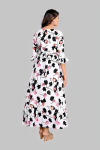 Crepe Maxi Dress - White, XS, Free