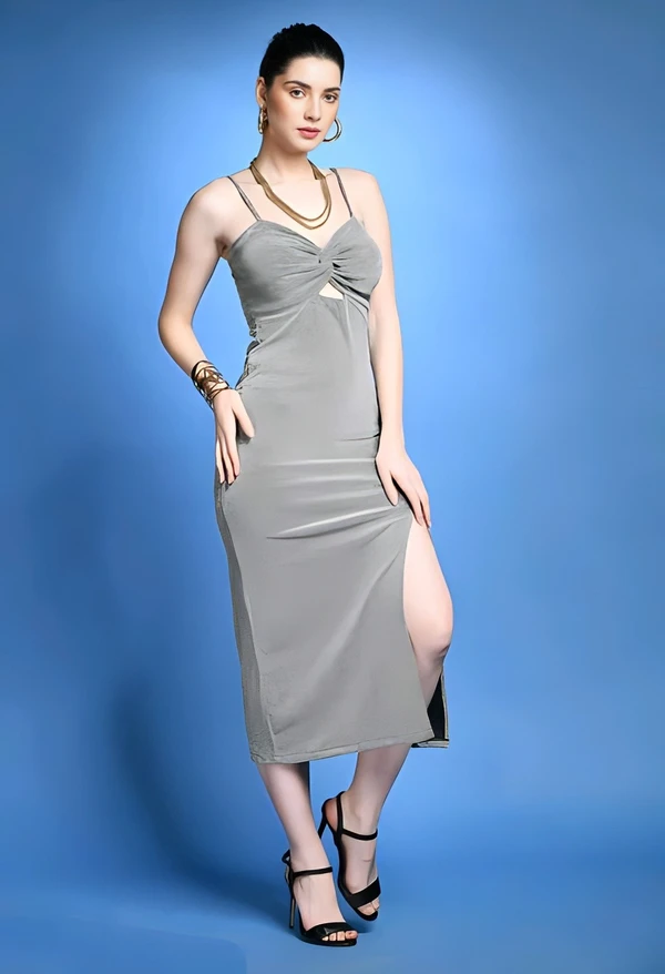 Trendy Dress - Aluminium, L, Free