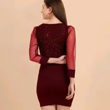 Glamorous Dress - Aubergine, XL, Free