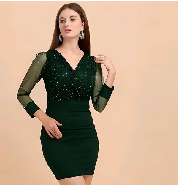 Glamorous Dress - Palm Green, S, Free