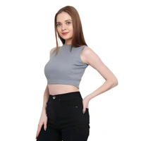 Half Turtle Neck Top - Santas Gray, M, Free