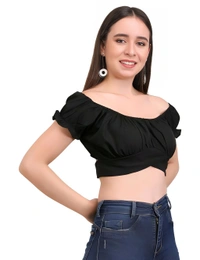 Feminine Top - Black, XS, Free