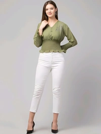 Retro Comfy Top - Swamp Green, L, Free