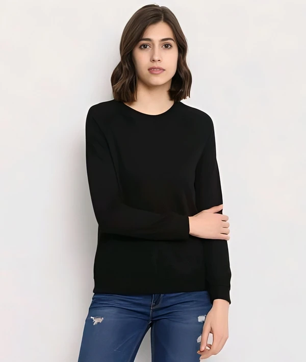 Full Sleeves Sweatshirt - Black, S, Free