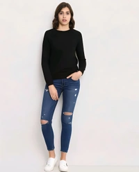 Full Sleeves Sweatshirt - Black, M, Free