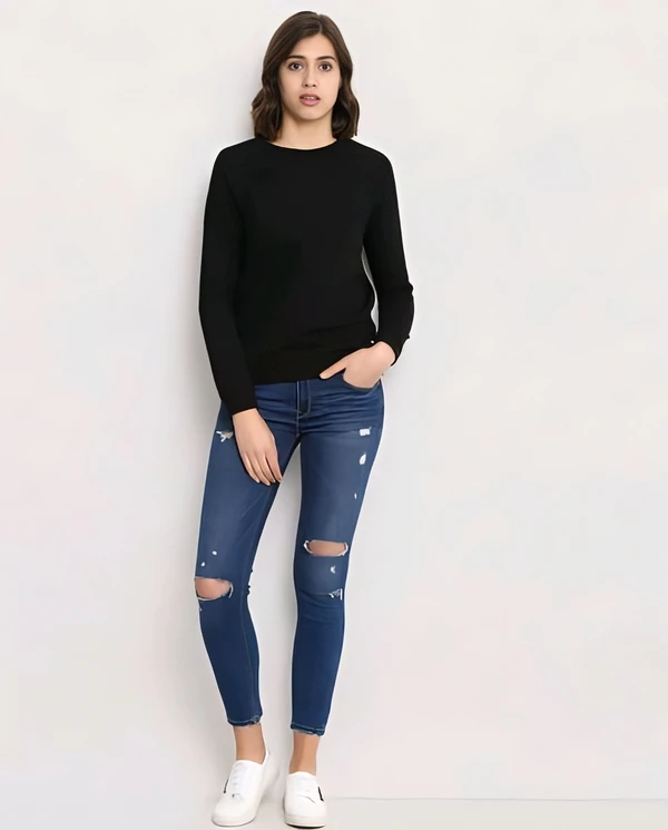 Full Sleeves Sweatshirt - Black, XL, Free