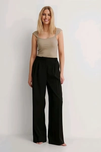 Ribbed Crop Top - Bison Hide, M, Free