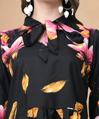 Crepe Top - Black, L, Free