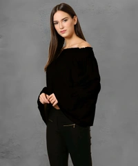 Off Shoulder Top - Black, L, Free