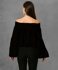 Off Shoulder Top - Black, L, Free