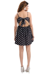 Polka Dot Dress - Black, XL, Free