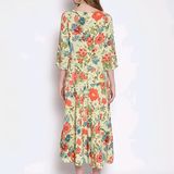 Printed Dress - Multicolor, L, Free