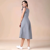 Checkered Dress - Black & White, XL, Free