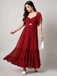 Georgette Maxi Dress - Tamarillo, L, Free