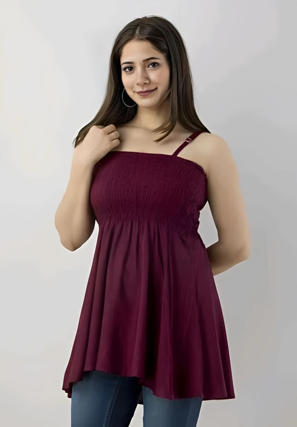 Kurta Top - Wine Berry, M, Free