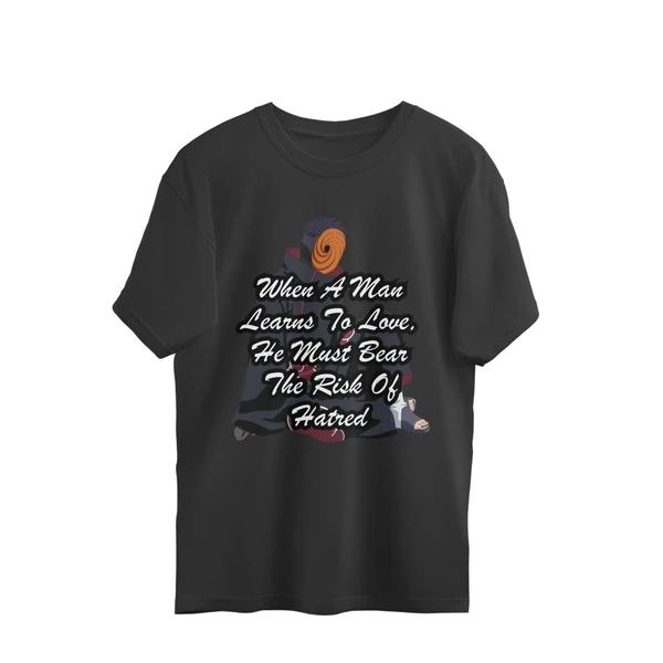 Naruto Quote Men's Oversized T-shirt - Black, S, Free