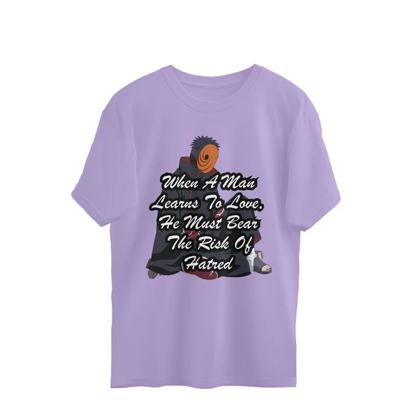 Naruto Quote Men's Oversized T-shirt - Lavender, S, Free
