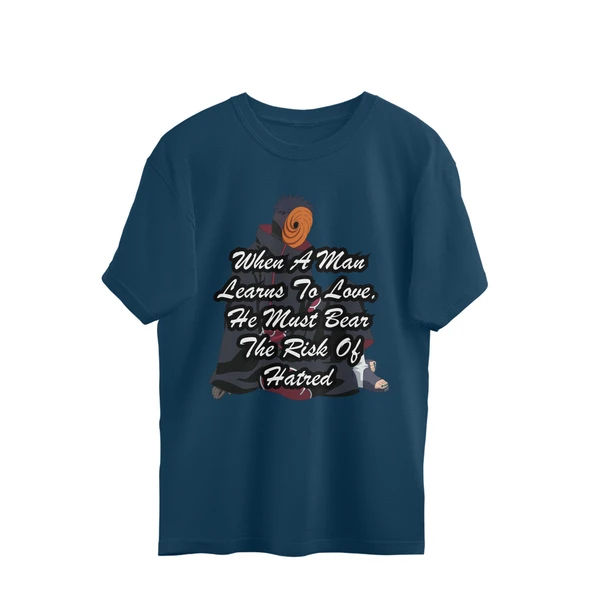 Naruto Quote Men's Oversized T-shirt - Blue Dianne, L, Free