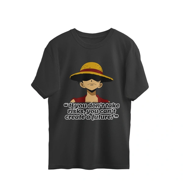One Piece Quote Oversized T-shirt - Black, M, Free