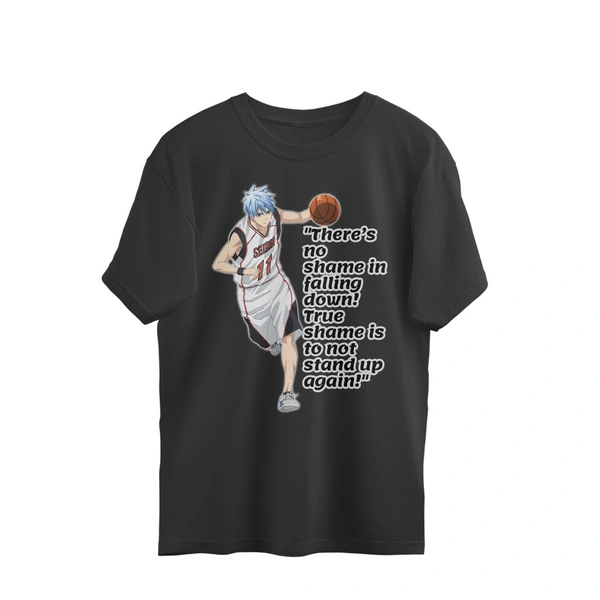 Anime Quote Men's Oversized T-shirt - Black, M, Free