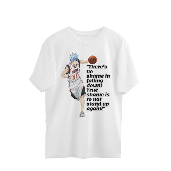 Anime Quote Men's Oversized T-shirt - White, XL, Free